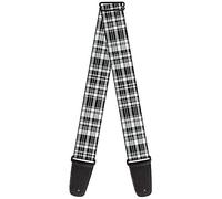 Buckle-Down GS-W31650 "Plaid Black/White" Guitar Strap