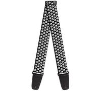 Buckle-Down GS-W31664 "Paw Print Black/White" Guitar Strap