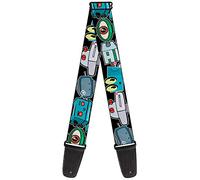Buckle-Down GS-W31809"Robots CLOSE UP Black" Guitar Strap