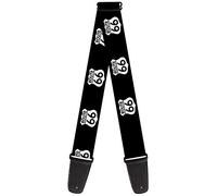 Buckle-Down GS-W31853 "ROUTE 66 Highway Sign Repeat Black/White" Guitar Strap