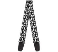 Buckle-Down GS-W31912 "Skull Yard Black/White" Guitar Strap