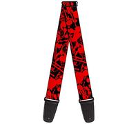 Buckle-Down GS-W31921 Guitar Strap Splatter Black Red 2 Inches Wide, 34-60"
