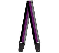 Buckle-Down GS-W31943 "Stripes Black/Purple/Gray" Guitar Strap