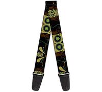 Buckle-Down GS-W31987 Skull Faces With Creative Design On Black Guitar Strap