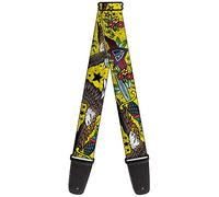 Buckle-Down GS-W32015 "Truth & Justice CLOSE UP Yellow" Guitar Strap