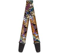 Buckle-Down GS-W32046 Girls With Butterfly Wings Skull Butterflies Collage Guitar Strap