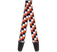 Buckle-Down GS-W32671 "Checker Navy/Orange/White" Guitar Strap