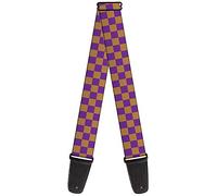 Buckle-Down GS-W32947 "Checker Purple/Gold" Guitar Strap