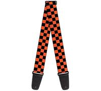 Buckle-Down GS-W32949 "Checker Black/Orange" Guitar Strap