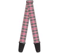 Buckle-Down GS-W34220 "Plaid Pink" Guitar Strap