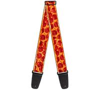 Buckle-Down GS-W34284 Guitar Strap - Pepperoni Pizza w/Crust Vivid - 2" Wide - 29-54" Length