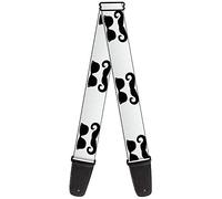 Buckle-Down GS-W34508 "Sunglasses & Mustache White/Black" Guitar Strap