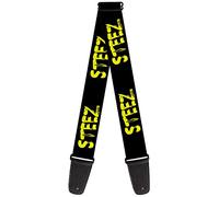 Buckle-Down GS-W34536 "STEEZ Brushed Black/Yellow" Guitar Strap