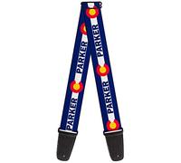 Buckle-Down GS-W35583 "Colorado PARKER Flag Blue/White/Red/Yellow" Guitar Strap