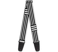 Buckle-Down GS-W37127 "Stripe Blocks Black/White" Guitar Strap