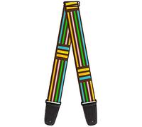 Buckle-Down GS-W37133 "Stripe Blocks Brown/Multi Pastel" Guitar Strap