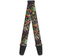 Buckle-Down GS-WAV035 Guitar Strap - Retro Marvel Comic Books Stacked CLOSE-UP, 2" Wide & 29-54" Length GS-WAV035