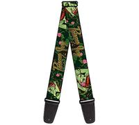 Buckle-Down GS-WDC011 Guitar Strap - POISON IVY Bombshell Poses Greens/Reds - 2" Wide - 29-54" Length