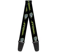 Buckle-Down GS-WDY356 Guitar Strap - Cars 3 JACKSON STORM Pose/STRIPE Black/Greens, 2" Wide & 29-54" Length