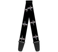 Buckle-Down GS-WFM004 Guitar Strap - "Ford Mustang w/Bars Logo REPEAT"