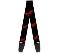 Buckle-Down GS-WHM001 Guitar Strap - "HONDA Motorcycle Logo Black/Red"
