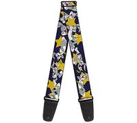 Buckle-Down GS-WLTBB001 Guitar Strap - Bugs Bunny Poses/Stars Navy - 2" Wide - 29-55" Length