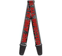 Buckle-Down GS-WWD015 Guitar Strap - WE ARE ALL INFECTED Zombies1 Grays/Red, 2" Wide & 29-54" Length