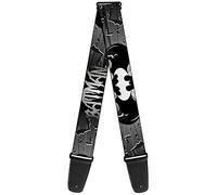 buckle-down Guitar Strap 34-60 Inches Batman w/Bat Signals & Flying Bats Black/White