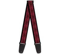 Buckle-Down Guitar Strap BD Monogram2 Red Black 2 Inches Wide