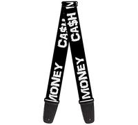 Buckle-Down Guitar Strap - CA$H MONEY Black/White - 2" Wide - 29-54" Length