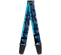 Buckle-Down Guitar Strap - CALIFORNIA REPUBLIC/Bear/Stars Silhouette Black/Scenic Mountains - 2" Wide - 29-54" Length