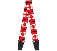Buckle-Down Guitar Strap Canada Flags 2 Inches Wide (GS-W30367)