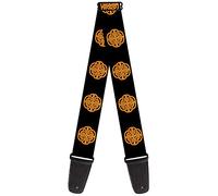 Buckle-Down Guitar Strap - Celtic Knot Black/Burgundy/Gold - 2" Wide - 29-54" Length