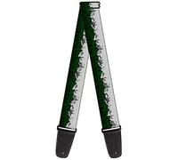 Buckle-Down Guitar Strap - Colorado Mountains Green/Black Text/Grays - 2" Wide - 29-54" Length