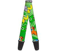 Buckle-Down Guitar Strap Cute Dinosaurs Yellow Green 2 Inches Wide