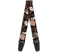 Buckle-Down Guitar Strap - Dancing Bears Black/Multi Color - 2" Wide - 29-54" Length