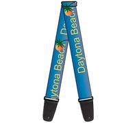 Buckle-Down Guitar Strap - DAYTON BEACH Script/Sun/Palm Trees Blue Fade/Yellow/Oranges/Green - 2" Wide - 29-54" Length