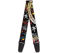 Buckle-Down Guitar Strap, Dead Men Tell No Tales Black, 2 Inches Wide
