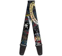 Buckle-Down Guitar Strap Dead Men Tell No Tales Gray 2 Inches Wide