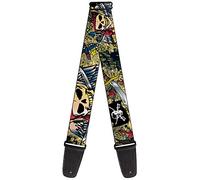 Buckle-Down Guitar Strap Dead Men Tell No Tales Tan 2 Inches Wide