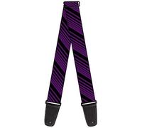 Buckle-Down Guitar Strap Diagonal Stripes Purples 2 Inches Wide