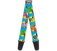 Buckle-Down Guitar Strap Dinosaur Superhero Baby Blue 2 Inches Wide (GS-W30459)
