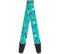 Buckle-Down Guitar Strap - Dots Seafoam Green/Multi Pastel - 2" Wide - 29-54" Length