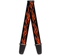 Buckle-Down Guitar Strap Flame Orange 2 Inches Wide
