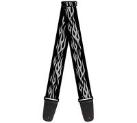 Buckle-Down Guitar Strap - Flame Silver - 2" Wide - 29-54" Length