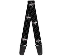 Buckle-Down Guitar Strap Ford Mustang Bars Repeat Text 2 Inches Wide (GS-WFM007)