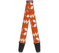 Buckle-Down Guitar Strap Fox Face Tail Orange Natural 2 Inches Wide (GS-W30669)