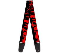 Buckle-Down Guitar Strap Graveyard Black Red 2 Inches Wide (GS-W30737)