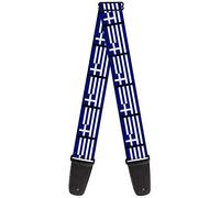 Buckle-Down Guitar Strap Greece Flags 2 Inches Wide (GS-W30715)
