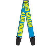Buckle-Down Guitar Strap Haters Gonna Hate Turquoise Yellow 2 Inches Wide